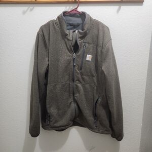 Carhartt Men's Brown Full-Zip Fleece Jacket